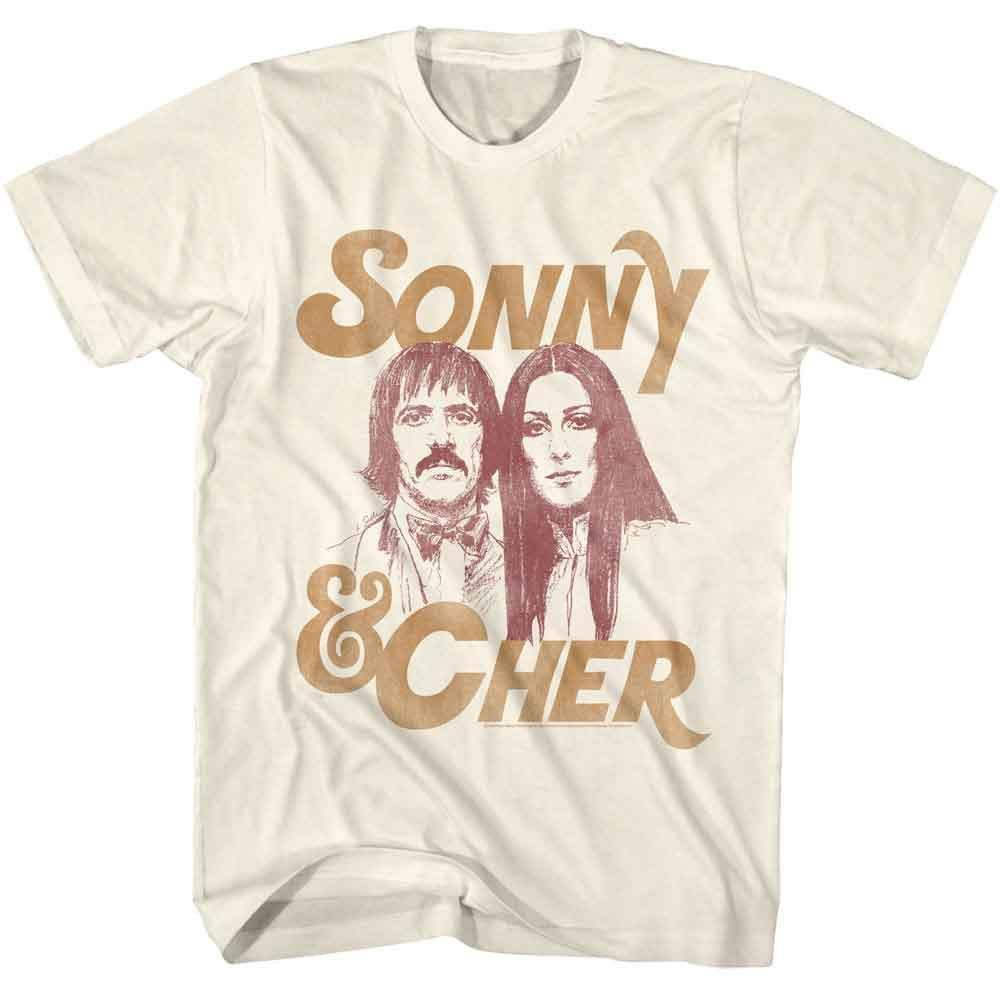 Sonny And Cher Natural T-Shirt